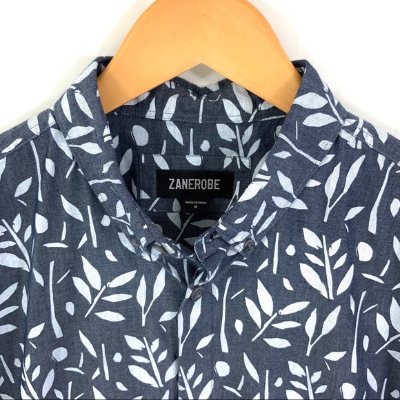 ♻️DONATED 3-30-24♻️          ZANEROBE Short Sleeve Button Down Shirt NWOT - Picture 5 of 6